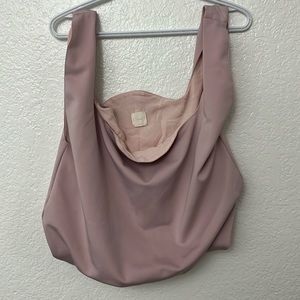 Joyous pink sack tote